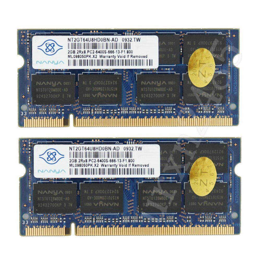 4GB (2x 2GB Kit) HP Pavilion DV6000 Series DDR2 Laptop/Notebook RAM Memory