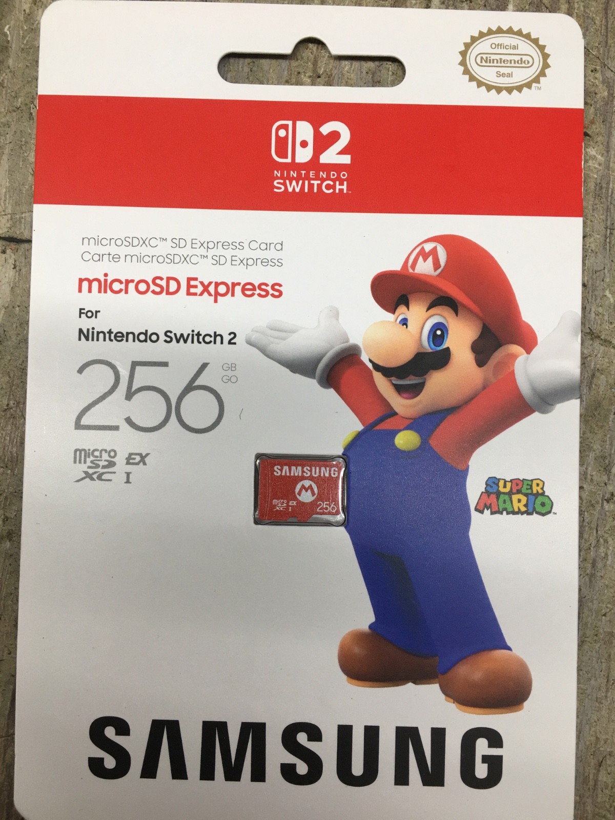 Samsung 256GB Super Mario microSD Express Card Nintendo Switch 2 New