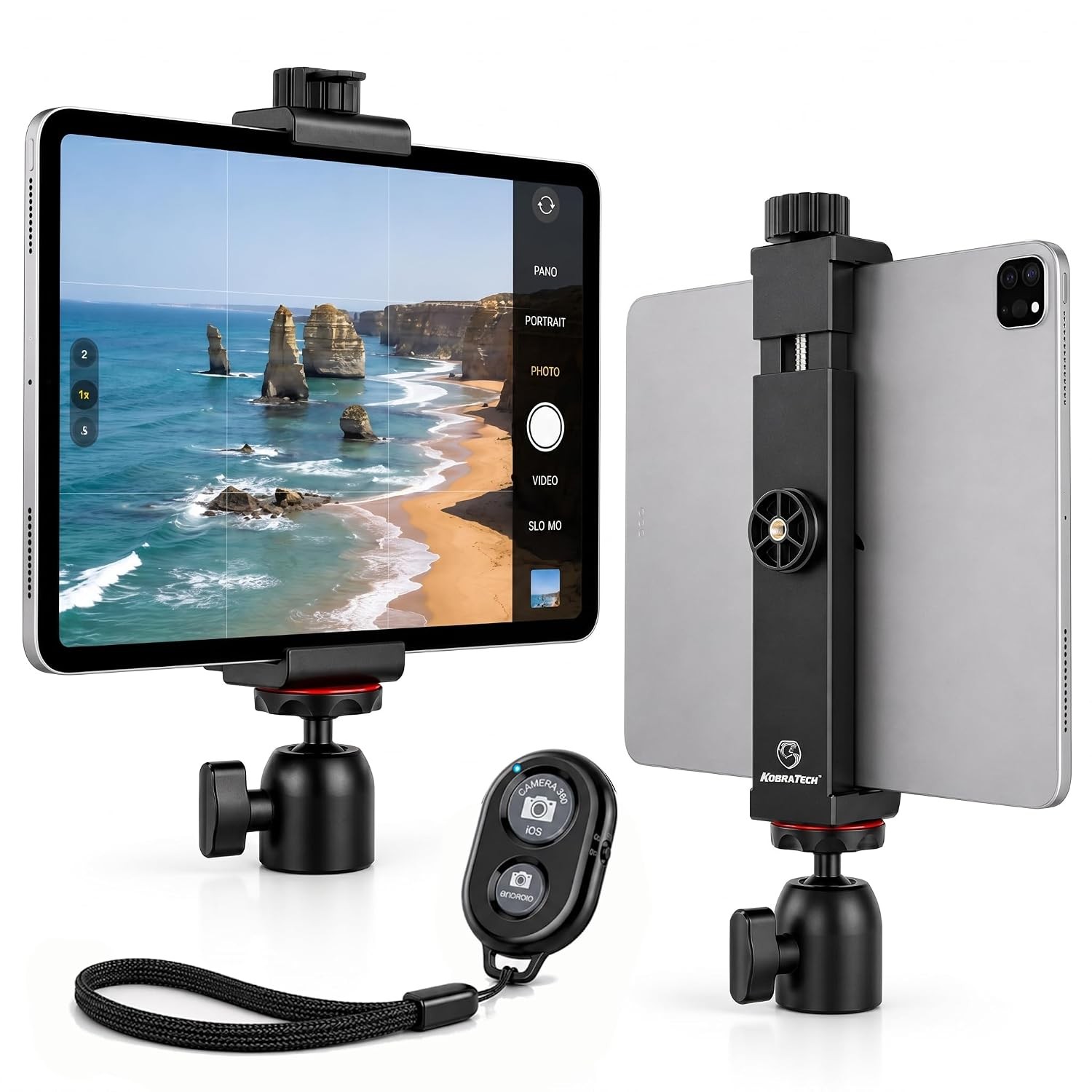 TabMount 360 iPad Tripod Mount Holder | Includes Swivel Ball Head and Bluetooth
