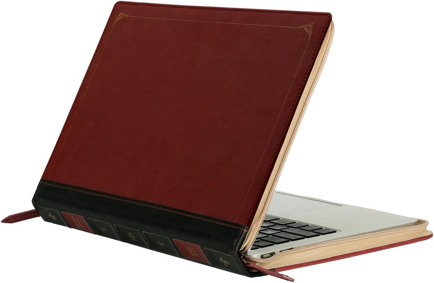 Laptop Sleeve Case, Laptop Bag PU Leather Vintage Portfolio Cover for Laptop