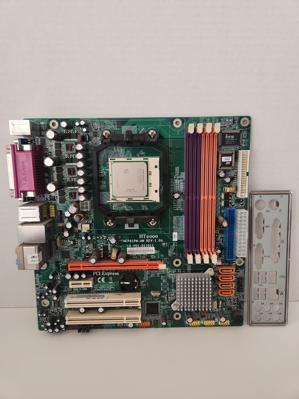 Acer ECS HT2000 MCP61SM-GM Motherboard Athlon 64 X2 Retro Gaming