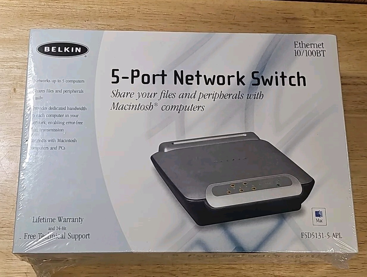 BELKIN F5D5131-5 5-Port 10/100Mbps Network Switch New in Box