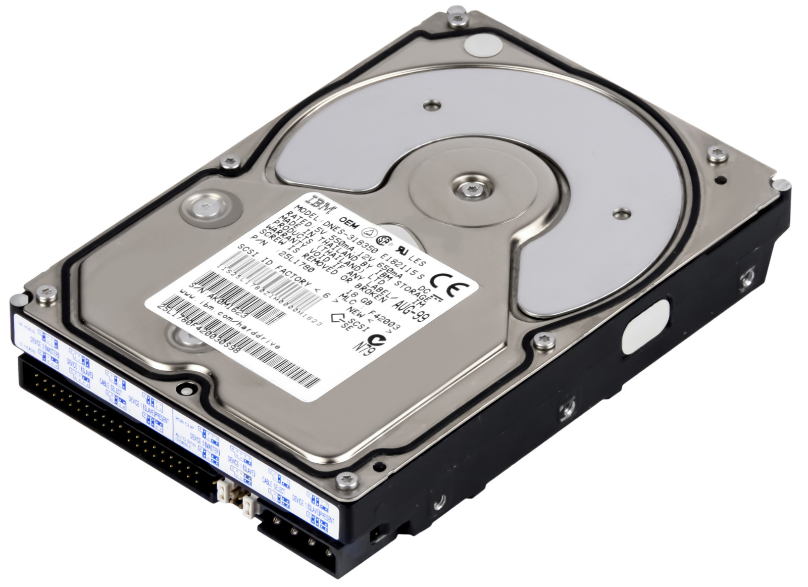HARD DRIVE IBM UltraStar 18ES 25L1800 DNES-318350 18GB 7.2K ULTRA2 SCSI 3.5''