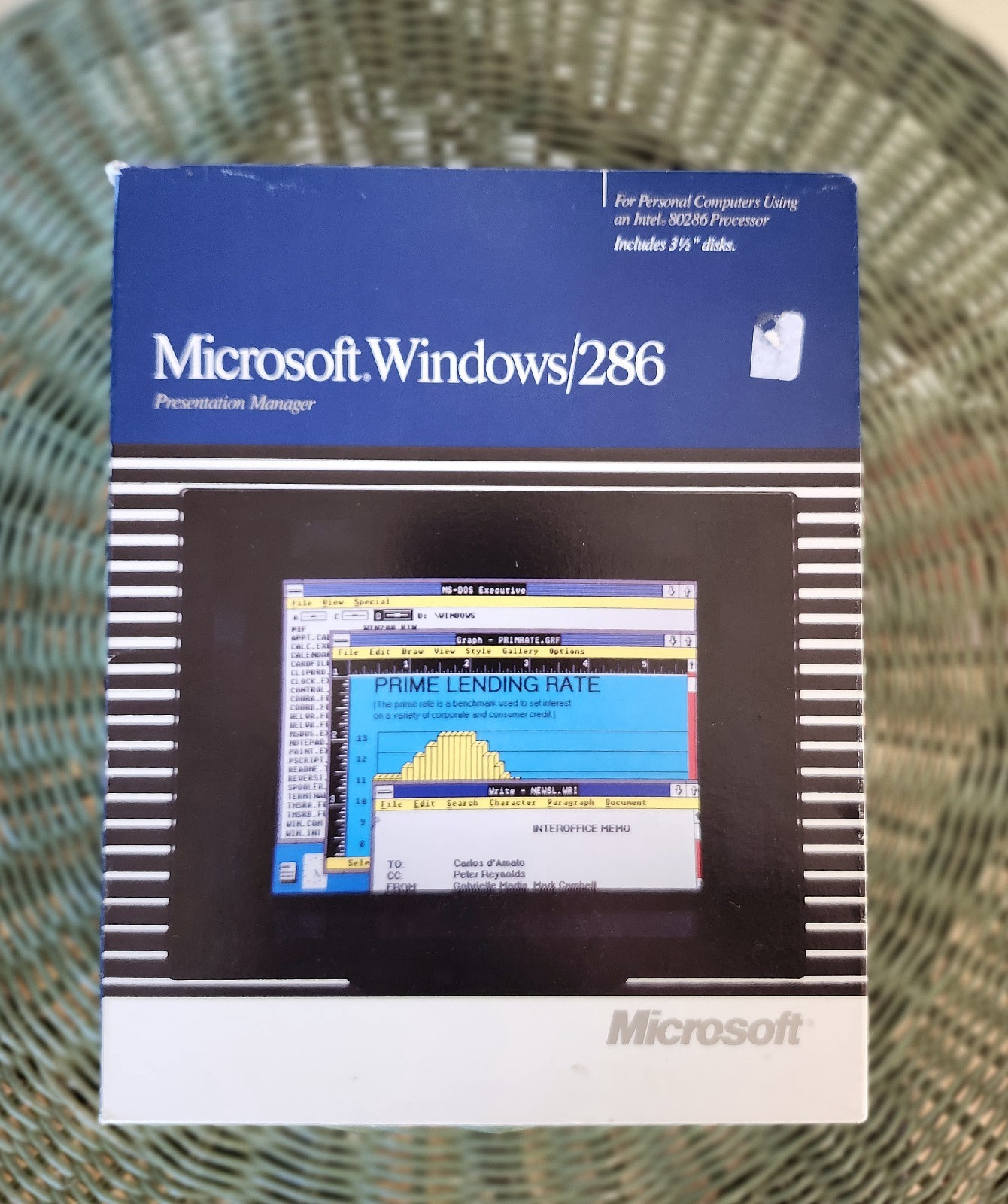 Vintage 1988 Microsoft Windows 286 Presentation Manager w 3.5 Disks Version 2.1