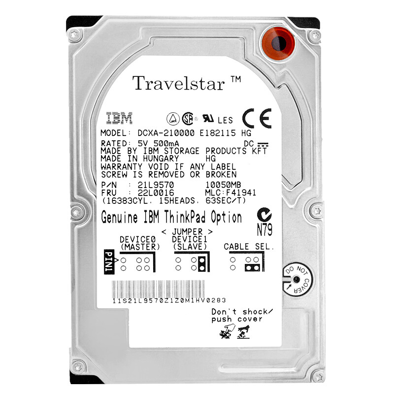 IBM 10Gb DCXA-210000 512Kb Cache 4200Rpm Ata 2.5'' Hard Drive 21L9570