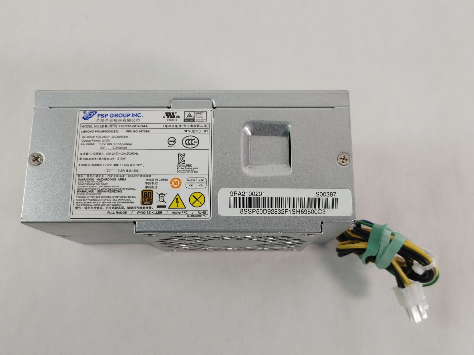 Lot of 5 Lenovo ThinkCentre M900 10 Pin 210 W Desktop Power Supply 54Y8941
