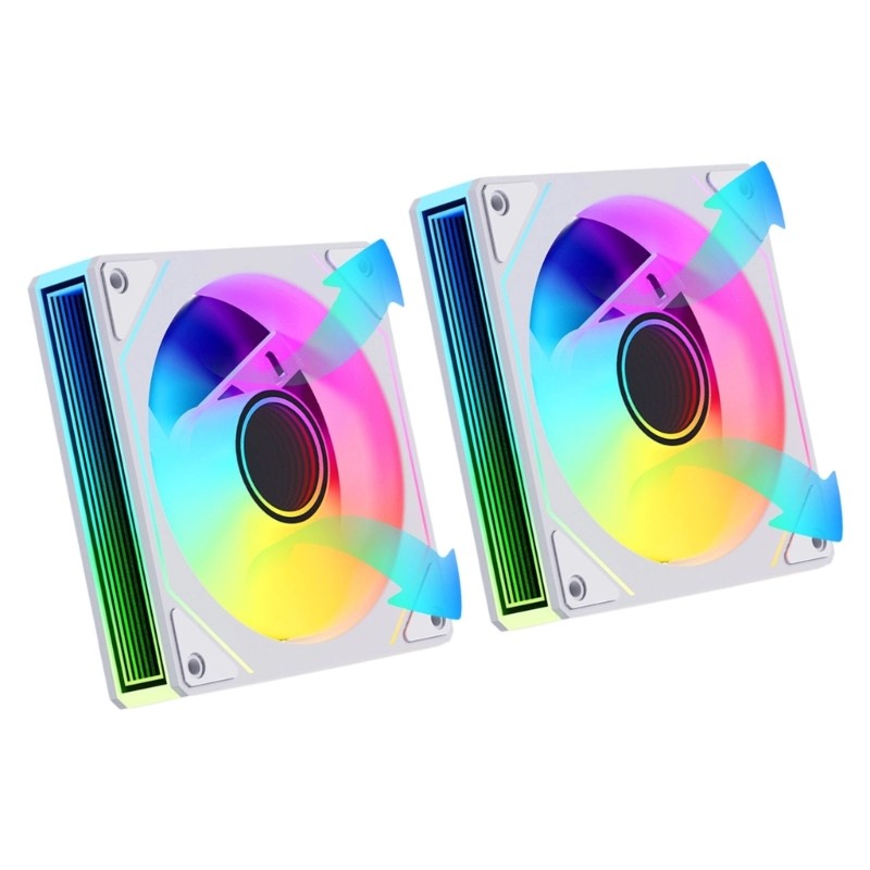Hydraulic Bearing 120mm PWM ARGB Case Fan Pair for PC Cooling Builds