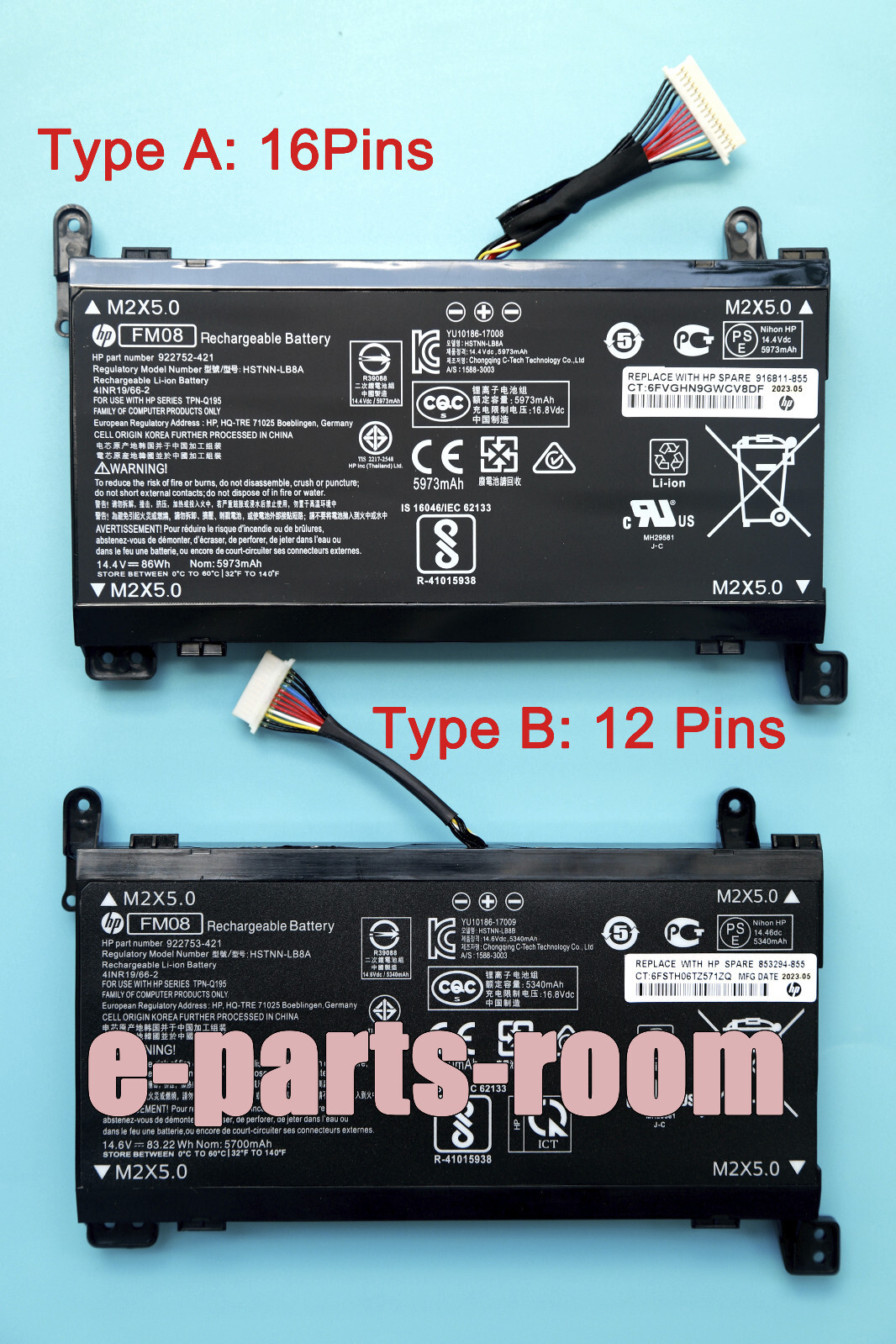 FM08 New Genuine Battery for HP Omen 17-an014ng HSTNN-LB8B 922752-421 853294-855