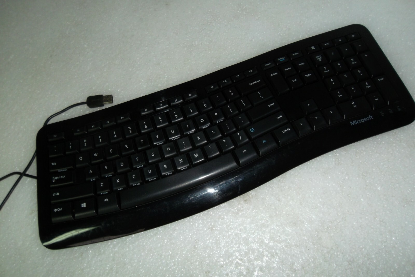 Microsoft Comfort Curve Keyboard 3000 USB Multimedia Contour 1482 3TJ-00001 OEM