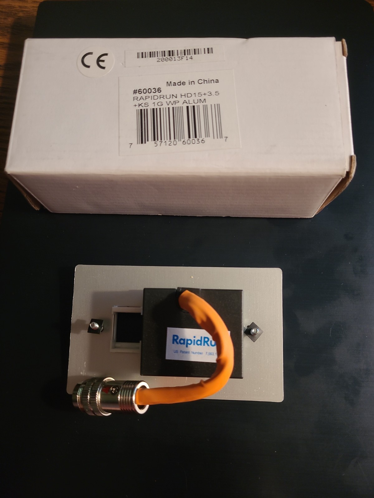 NEW RapidRun 60036 VGA (HD15) + 3.5mm + KS 1G WallPlate Brushed Aluminum 