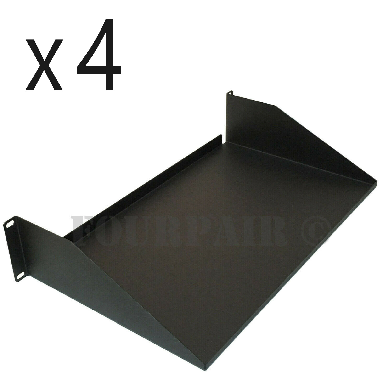 4 Pack - Cantilever Relay Rack Mount Steel Server Monitor Shelf 19" 2U 10" Deep
