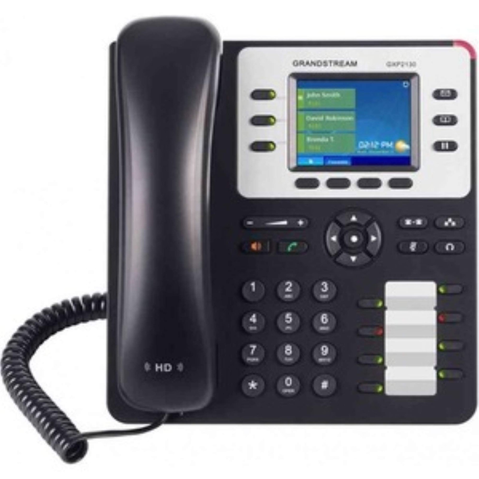 Grandstream Enterprise Telephone GXP2130 (2.8 Power Supply Included) , Black