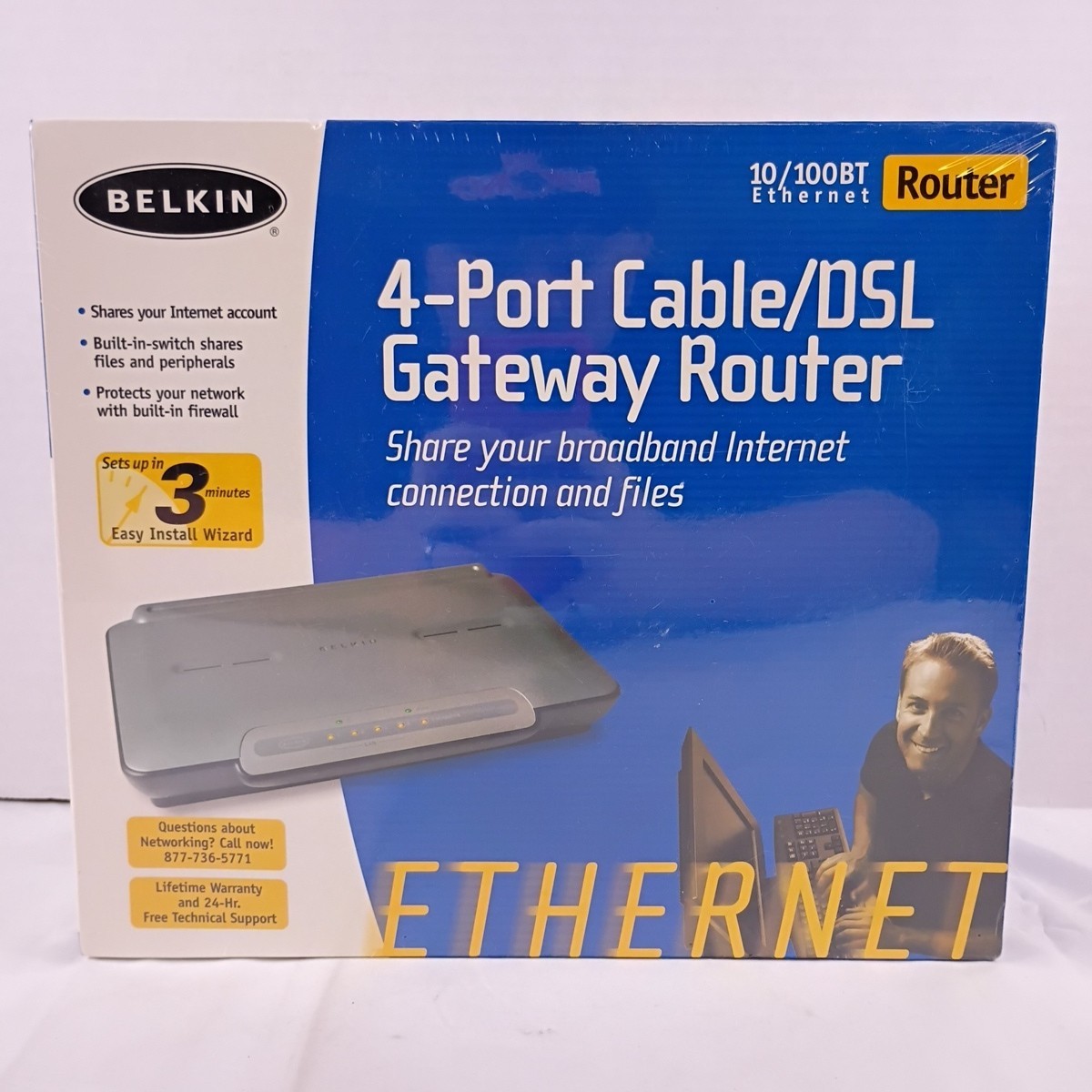 Belkin F5D5231-4 4-Port Cable/DSL Gateway Router New and Sealed 