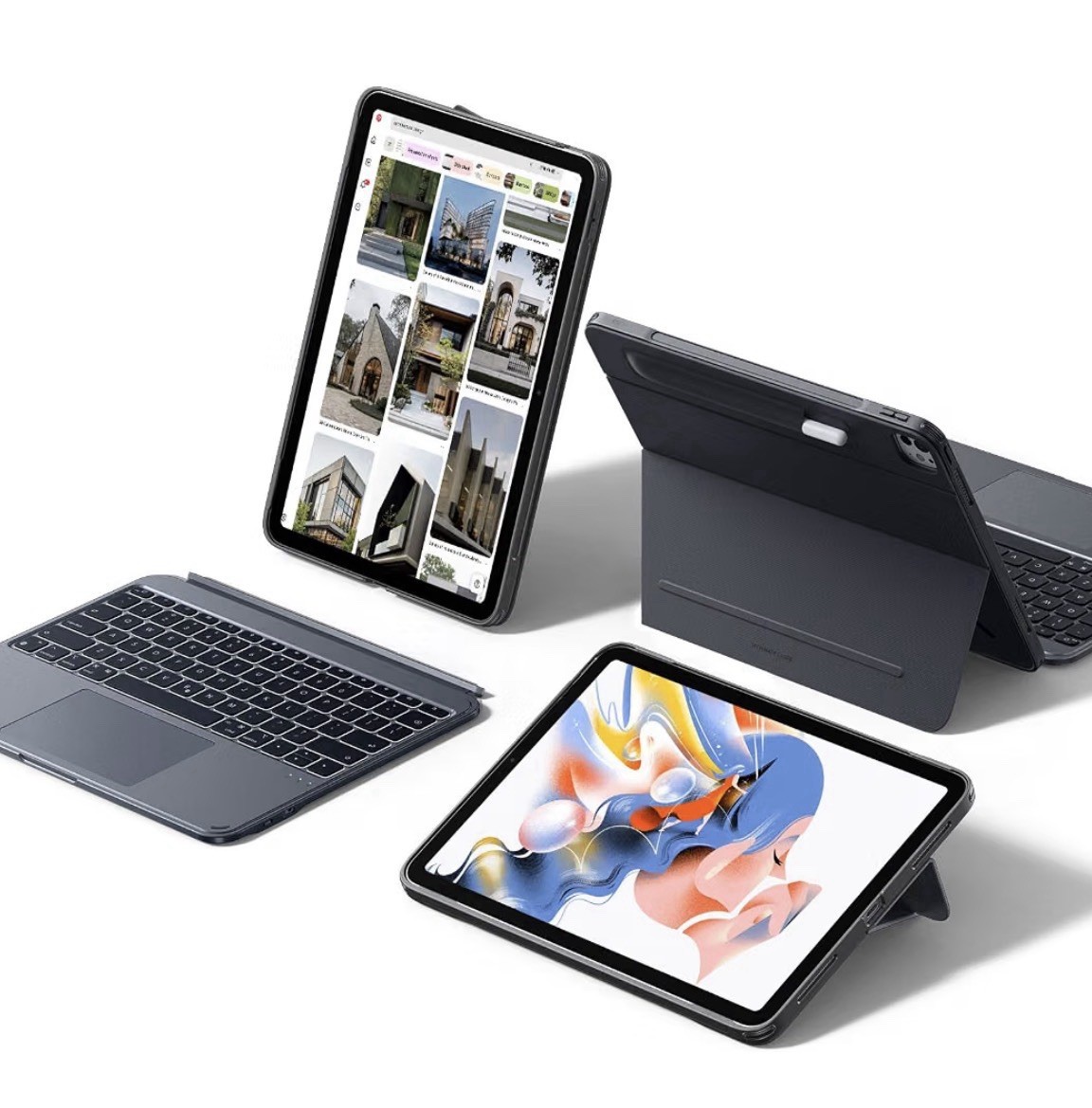 ESR Shift Magnetic Detachable Keyboard Folio Stand iPad Pro 13 (M4/M5) Gray Y83