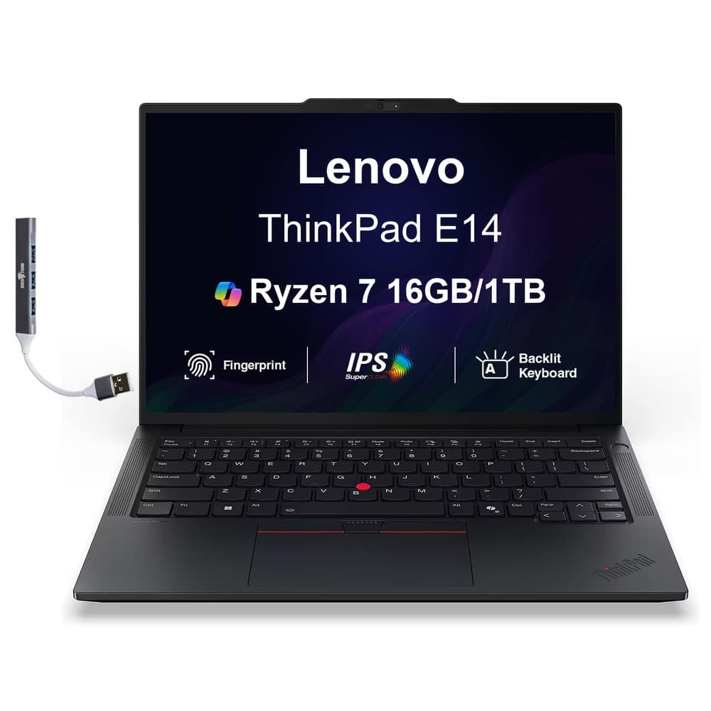 Lenovo - Upgraded - ThinkPad E14 14.0 WUXGA AMD Ryzen 7 250 16GB DDR5 1TB PCIe