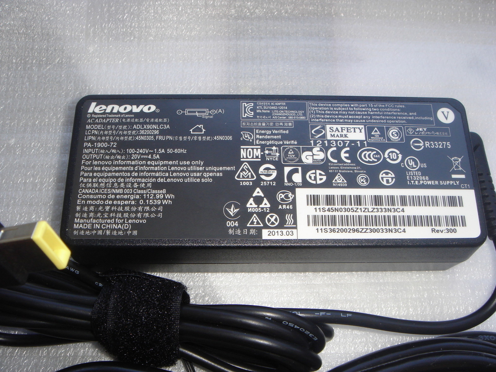 Origin Power Supply Lenovo 90W ThinkPad Helix X1 X240 Genuine New in France