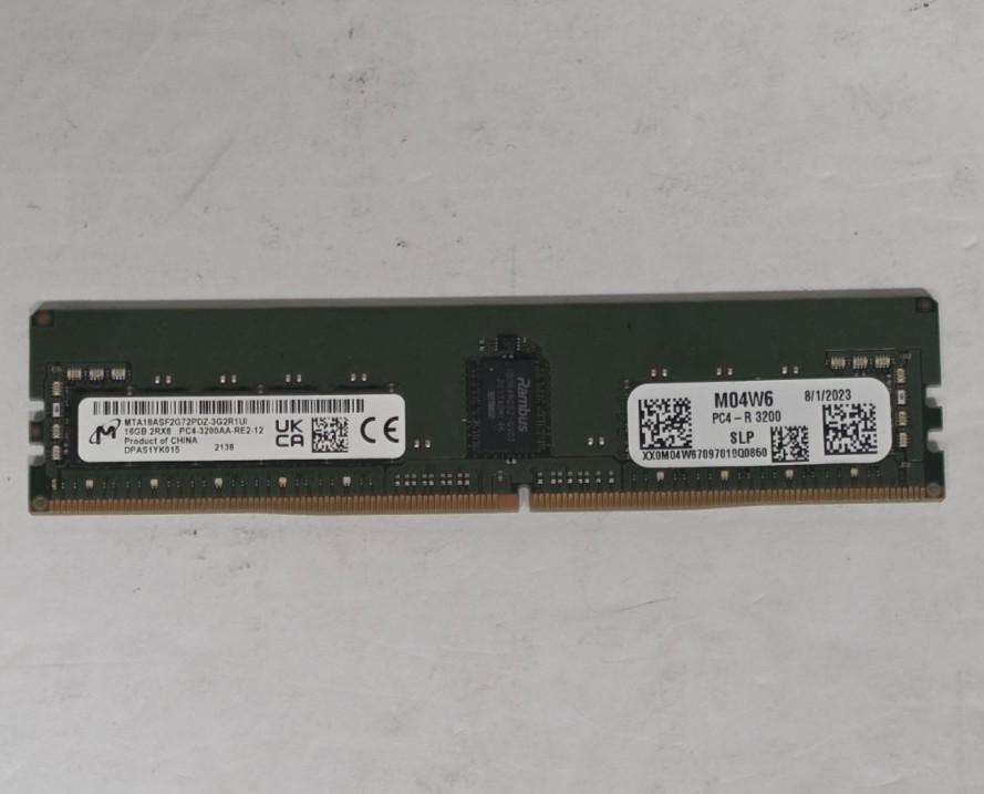 Micron MTA18ASF2G72PDZ-3G2R1UI 16GB 2Rx8 PC4-3200AA DDR4 ECC Server RAM