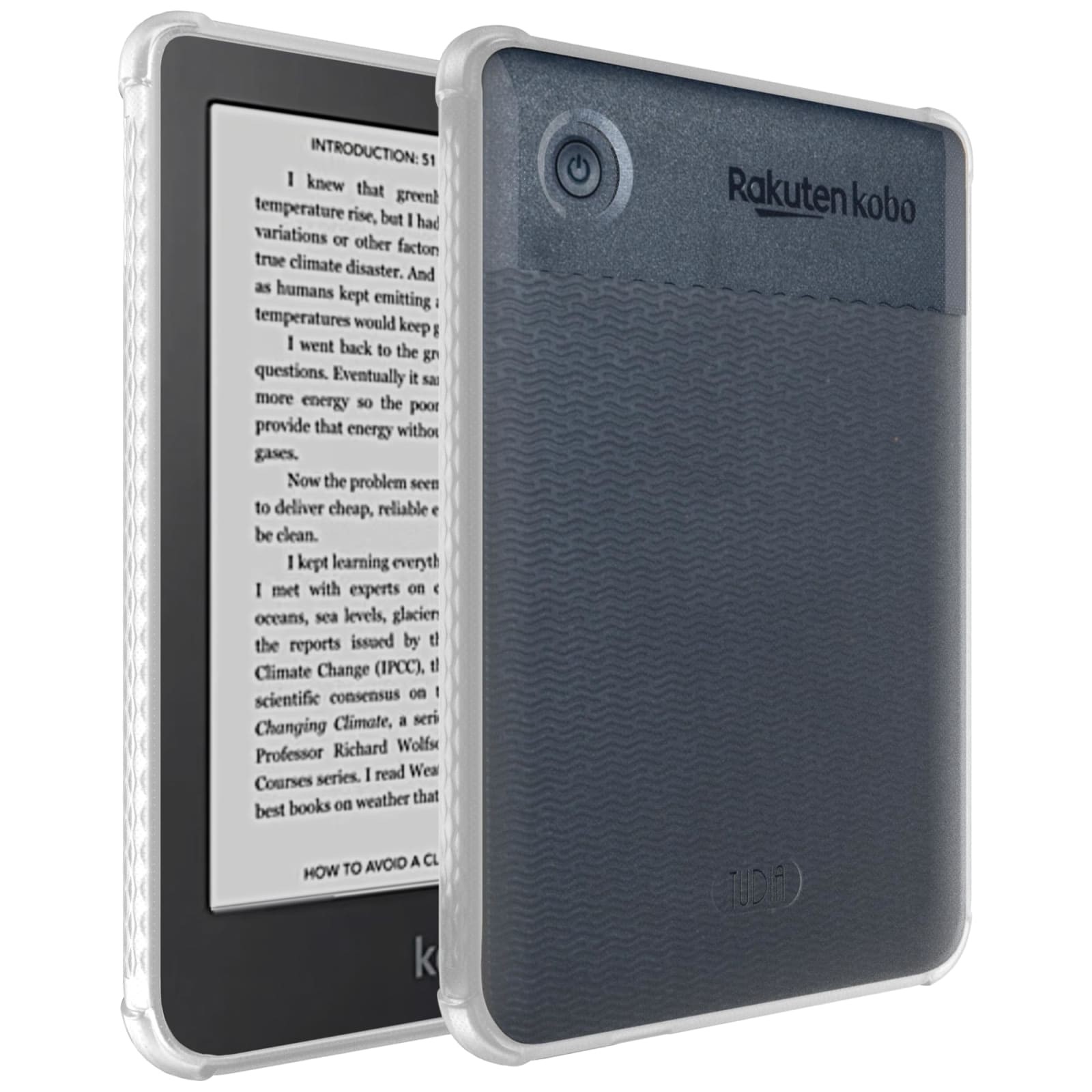 TUDIA SKN Clear TPU Case for Kobo Clara 2E 2022 6" Shockproof Reinforced Corners