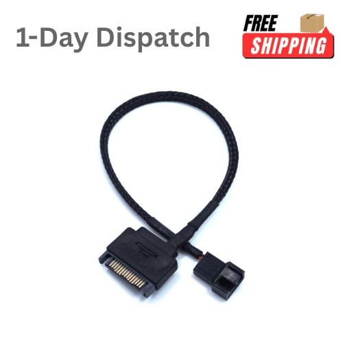 YiKaiEn SATA to 3/4 Pin Fan Adapter 10.6" PC Case Power