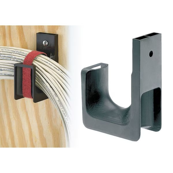 Panduit J Hook Wall Mount 4in Nylon 6/6 Black PK10 Cable Support JPRO JP4W-X20
