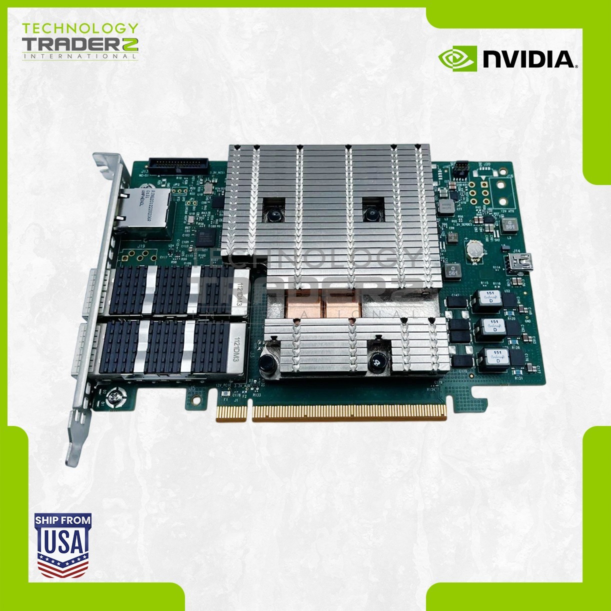 ** NVIDIA BF2M515A BlueField-2 PCIe 4.0 2-Port 200Gbps Ethernet DPU Adapter **