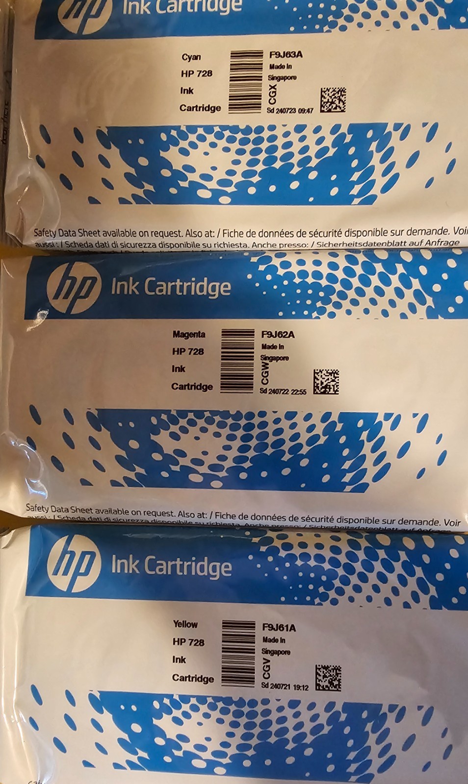 Genuine HP 728 Magenta 40ml Ink Cartridge HP DesignJet T730 T830 c, y,m