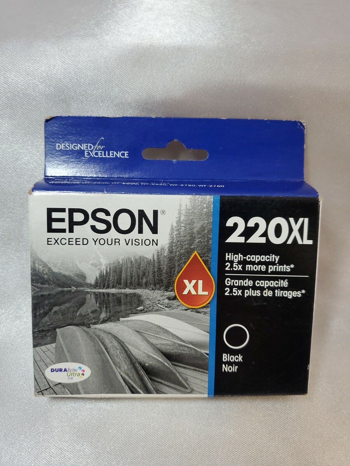 Epson 220XL Black Dura Brite Ultra Ink Single Cartridge in Box *Best By 8/2021*