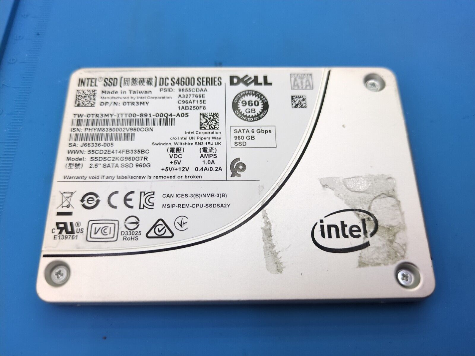 Intel DC S4600 960GB SSD, SATA III, 2.5