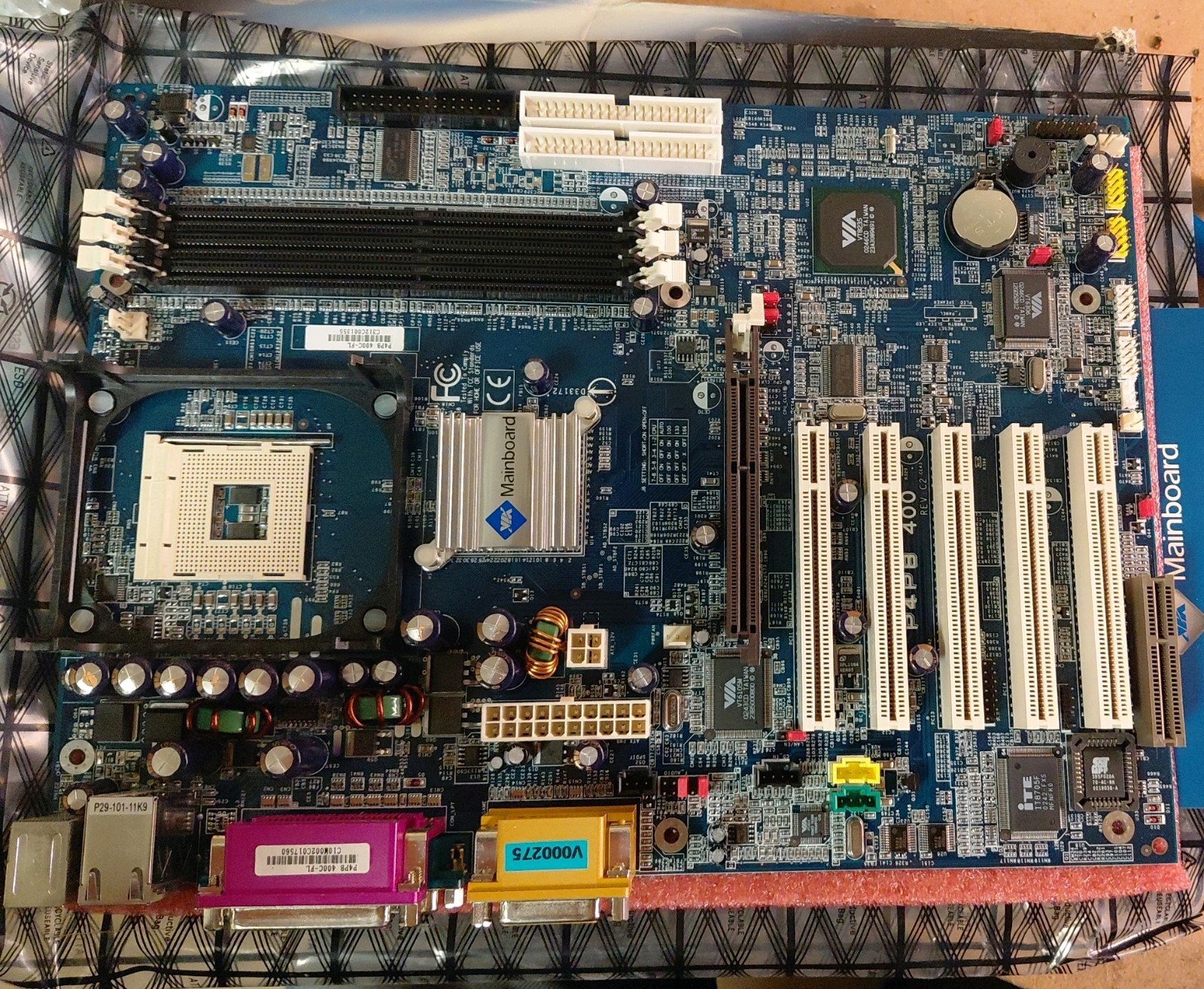 New and never VIA P4PB 400-FL Computer Mainboard ONLY