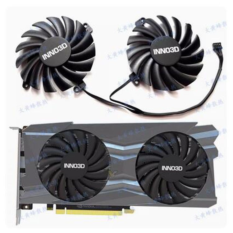 For INNO3D RTX2060 12GB TWIN X2 OC Black Gold Edi Graphics Card Fan CF-12910S