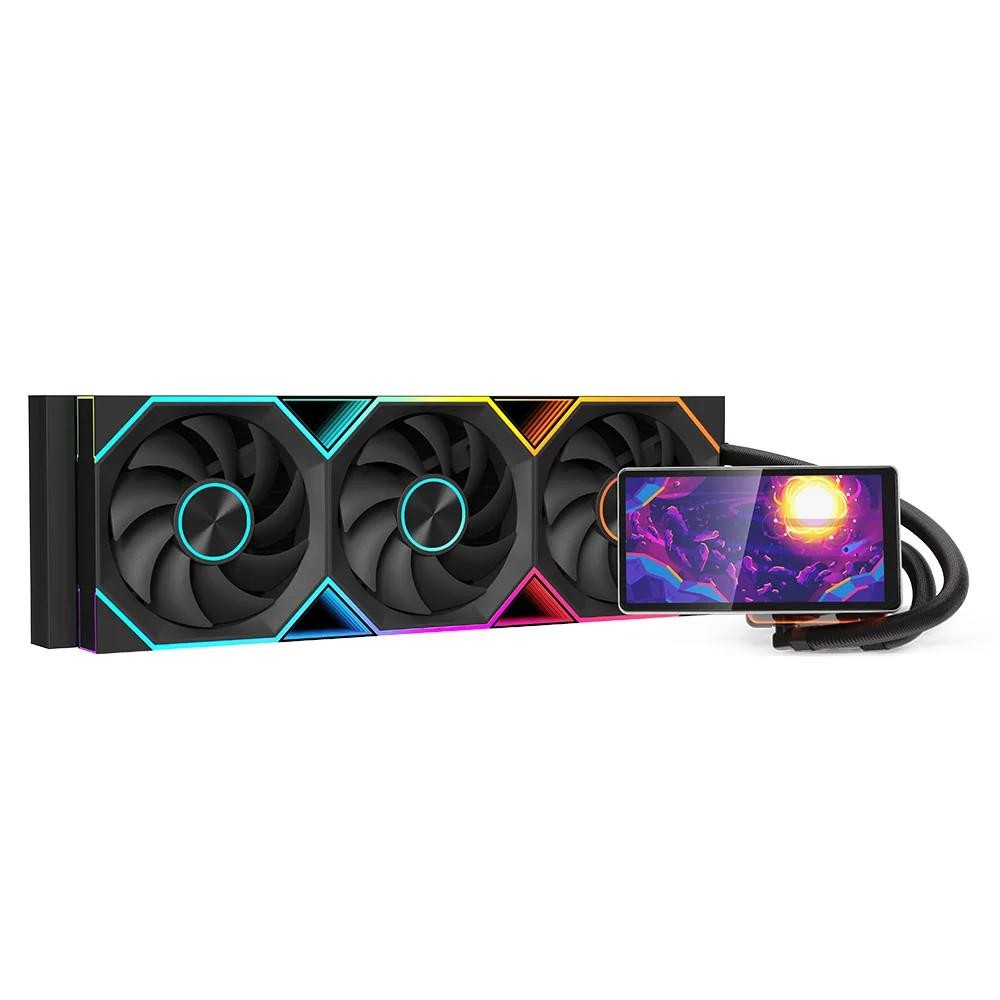 Jungle Leopard Pro Flow 360 Aio Liquid Cpu Cooler Lcd Screen Argb Fans 360mm