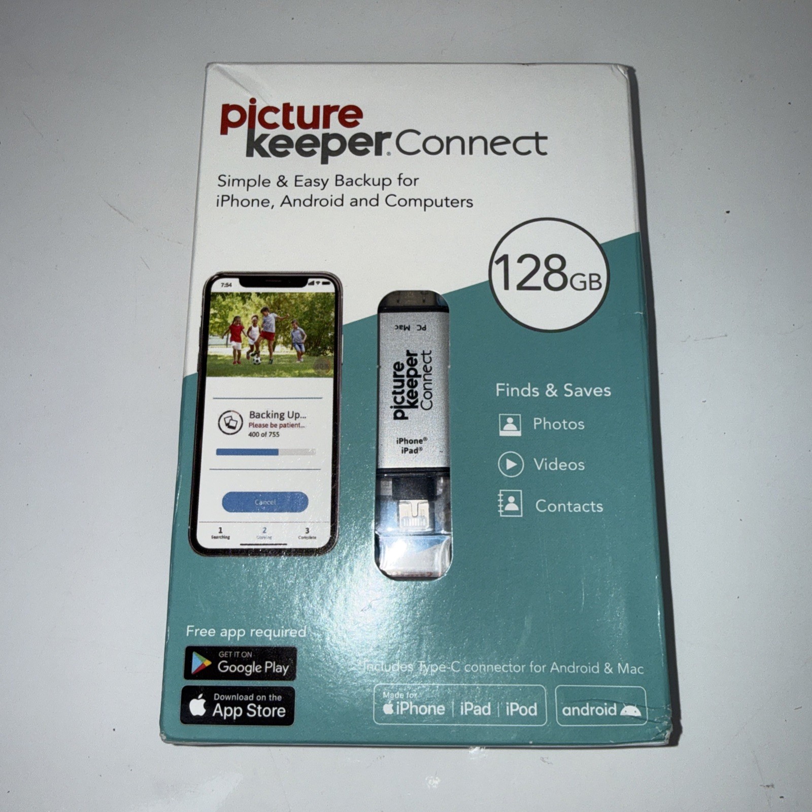 Picture Keeper Connect 128GB - Portable Flash USB Backup Storage Device