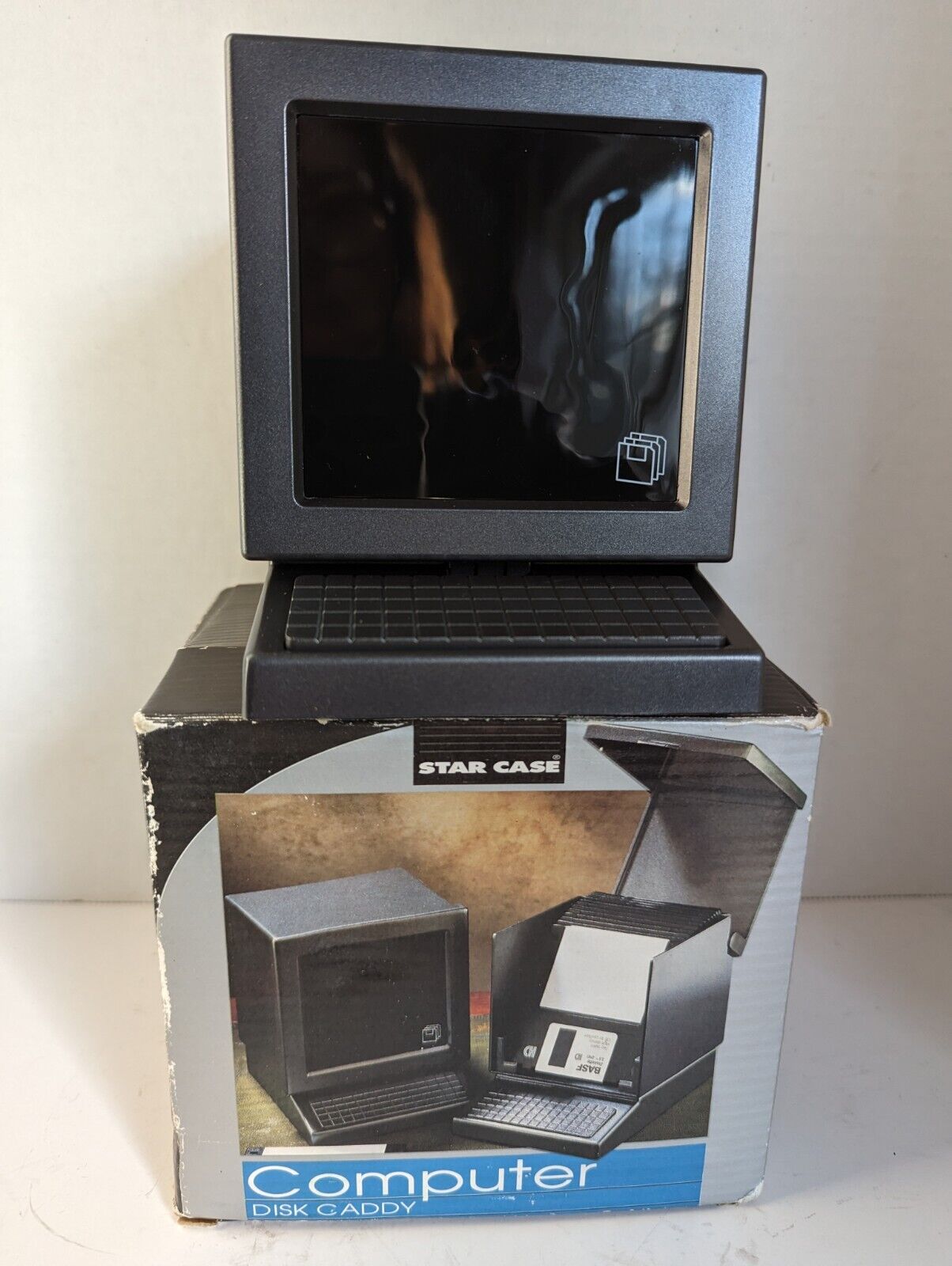 Vintage Floppy Disk Caddy STAR CASE Computer Disk Holder 1995