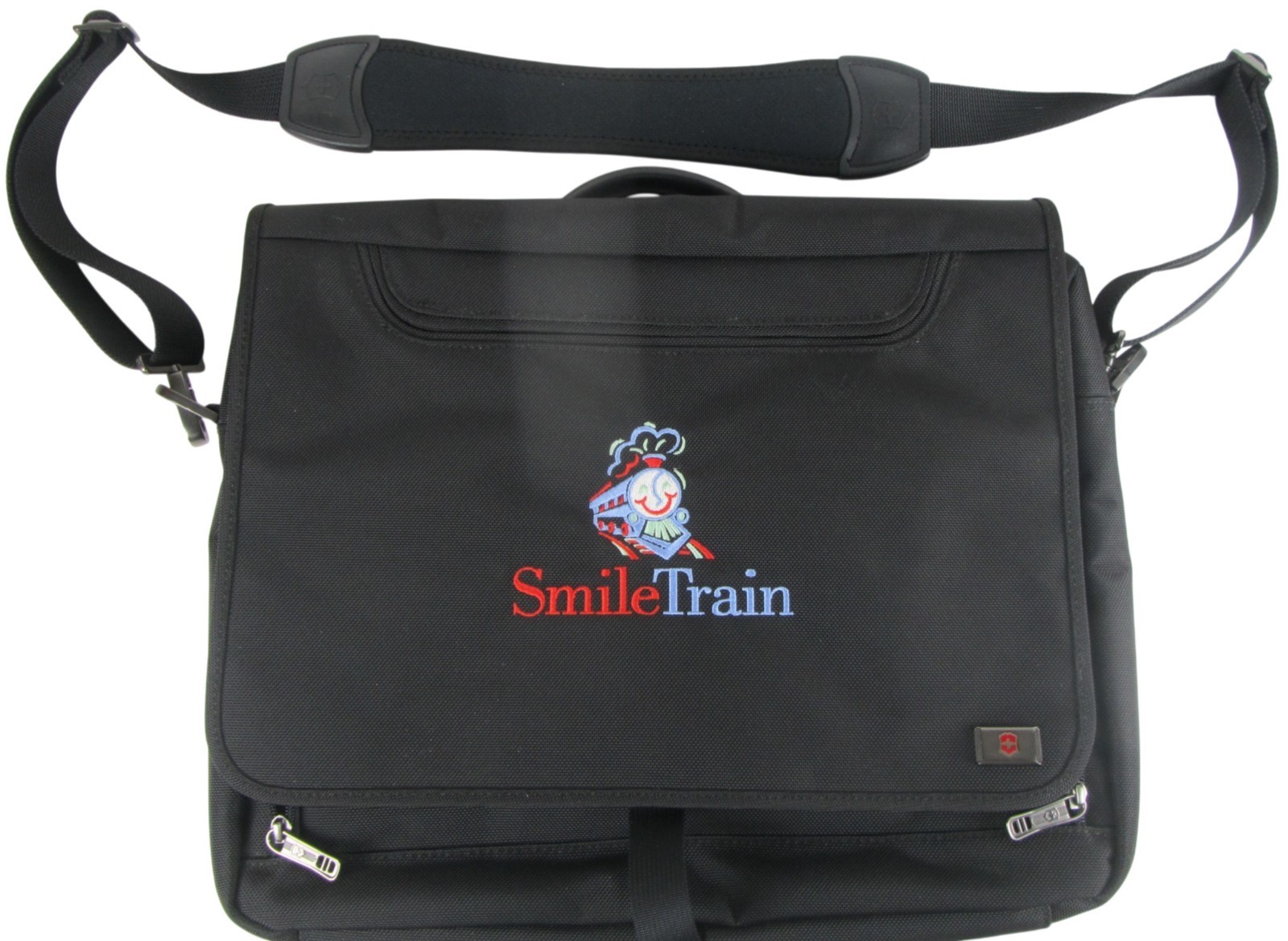 Victorinox Swiss Army Laptop Messenger Bag SmileTrain Black 17" Business Briefca