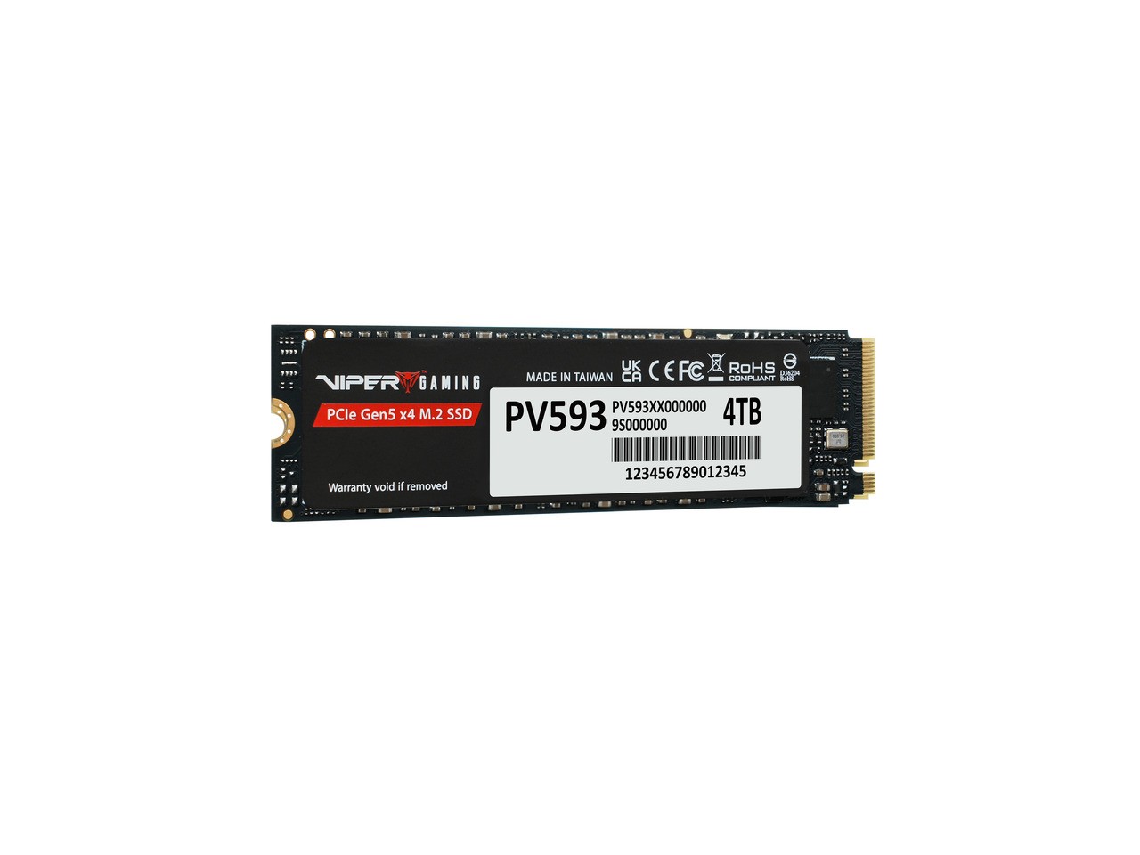 Patriot VIPER PV593 M.2 2280 4TB PCI-Express 5.0 x4 3D NAND TLC Internal DRAM