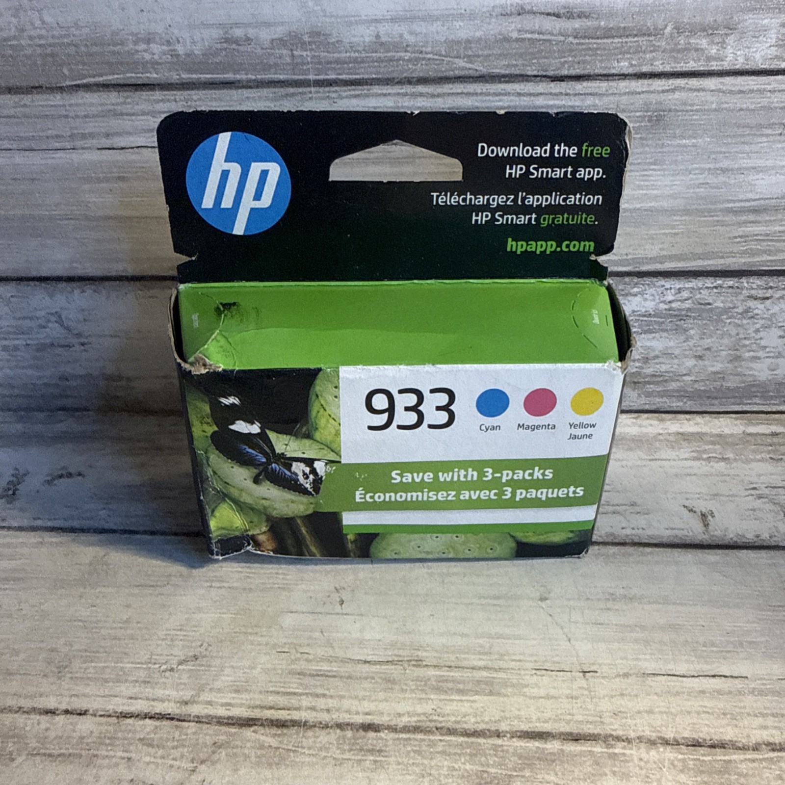 New Genuine HP 933 Cyan Magenta Yellow Ink Cartridges 3 Pack Exp Nov 2025