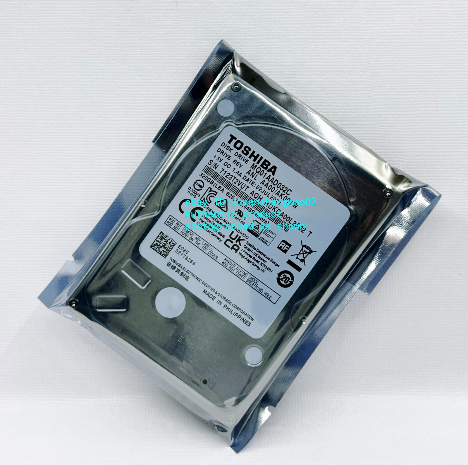 Toshiba 320GB 2.5" MQ01AAD032C Autonavigation / Industriecomputer HDD