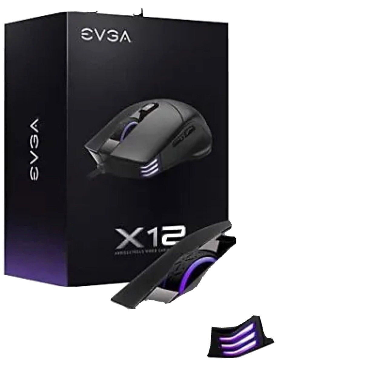 EVGA X12 Gaming Mouse, 8k, Wired, Black, Customizable, Dual Sensor, 16,000 DPI⚡️
