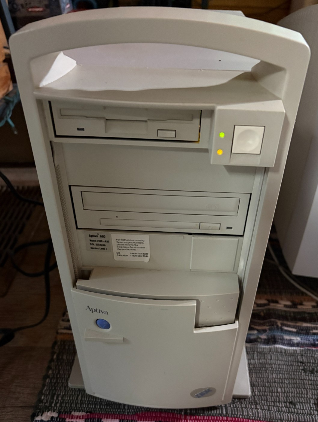 Vintage IBM Aptiva Model 2168-A90 Computer Tower CPU - Tested, Boots to BIOS