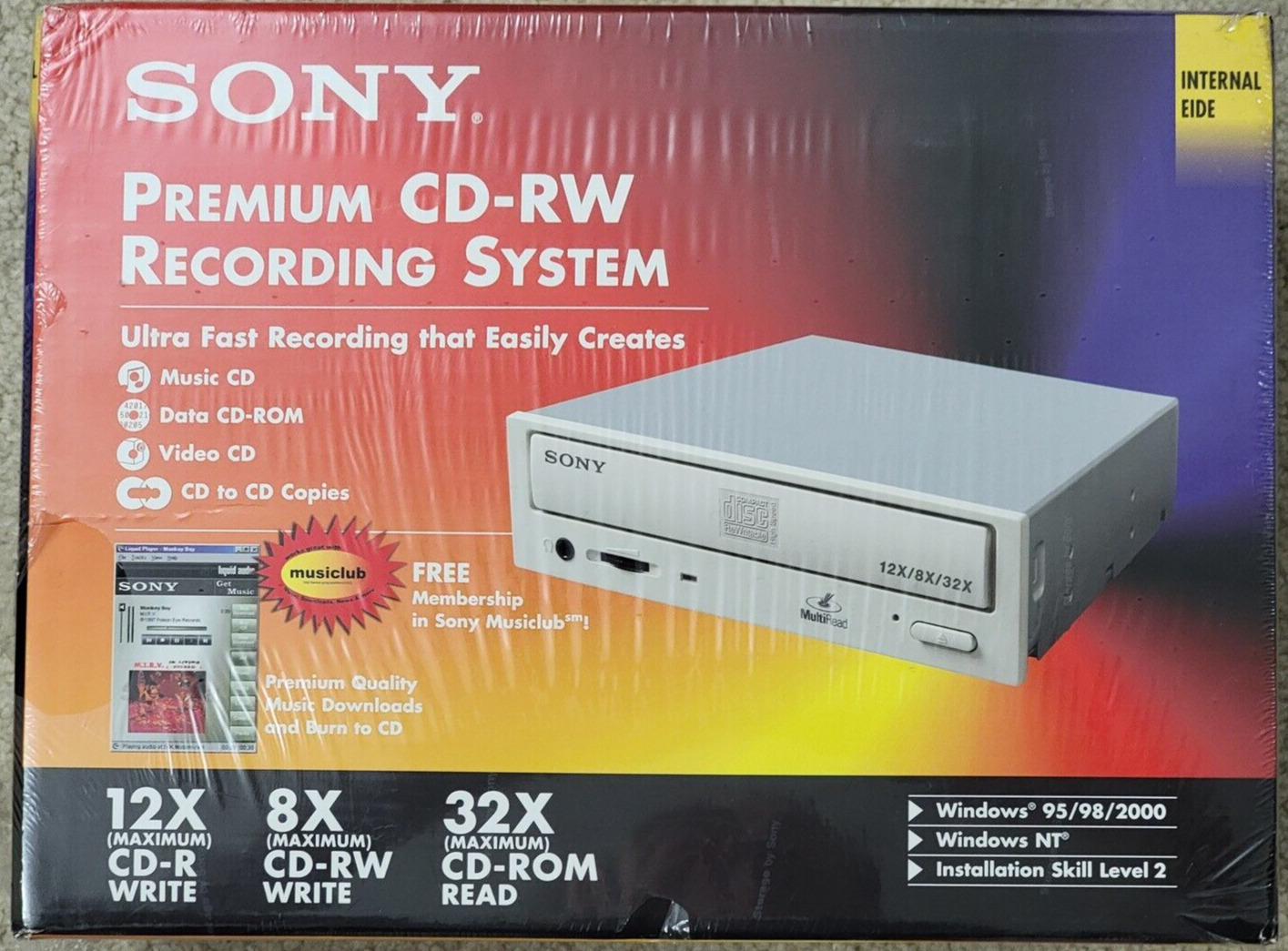 Sony Spressa EIDE CD-RW recorder NEW IN BOX CRX160E-A1