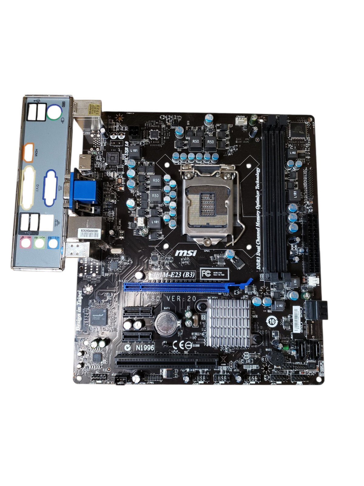 MSI H61M-E23(B3) Motherboard Intel H61 DDR3 LGA 1155 Micro ATX w/ IO Shield