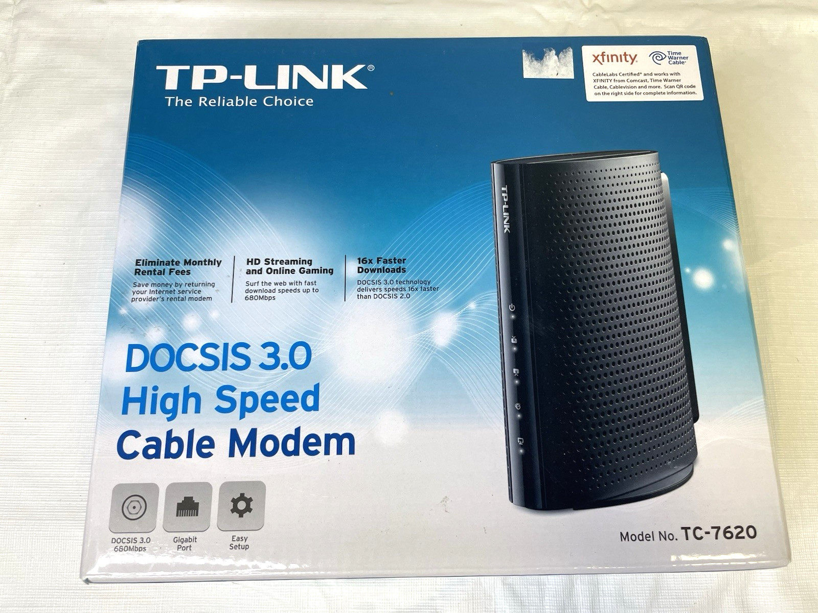 TP-Link TC-7620 DOCSIS 3.0 High Speed Cable Modem NIB Home Internet Xfinity