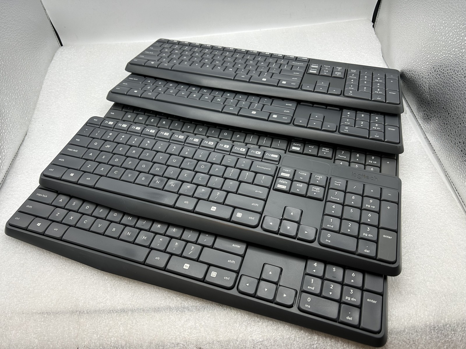 Lot of 5 Logitech MK235 Wireless Keyboard k235 NO DONGLE - 
