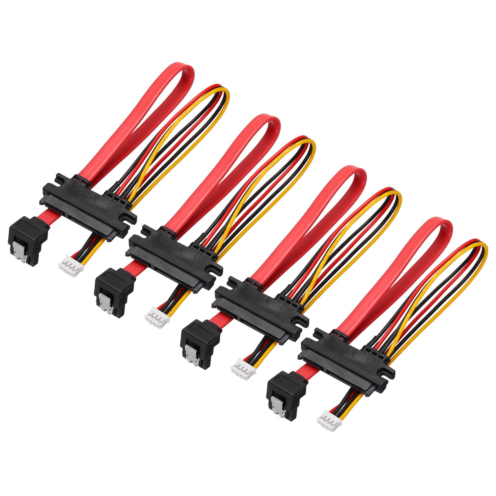 20cm PH2.0 4 Pin to SATA 7+15 Pin Power Cable, 4 Pack 90 Degree SATA Right Angle