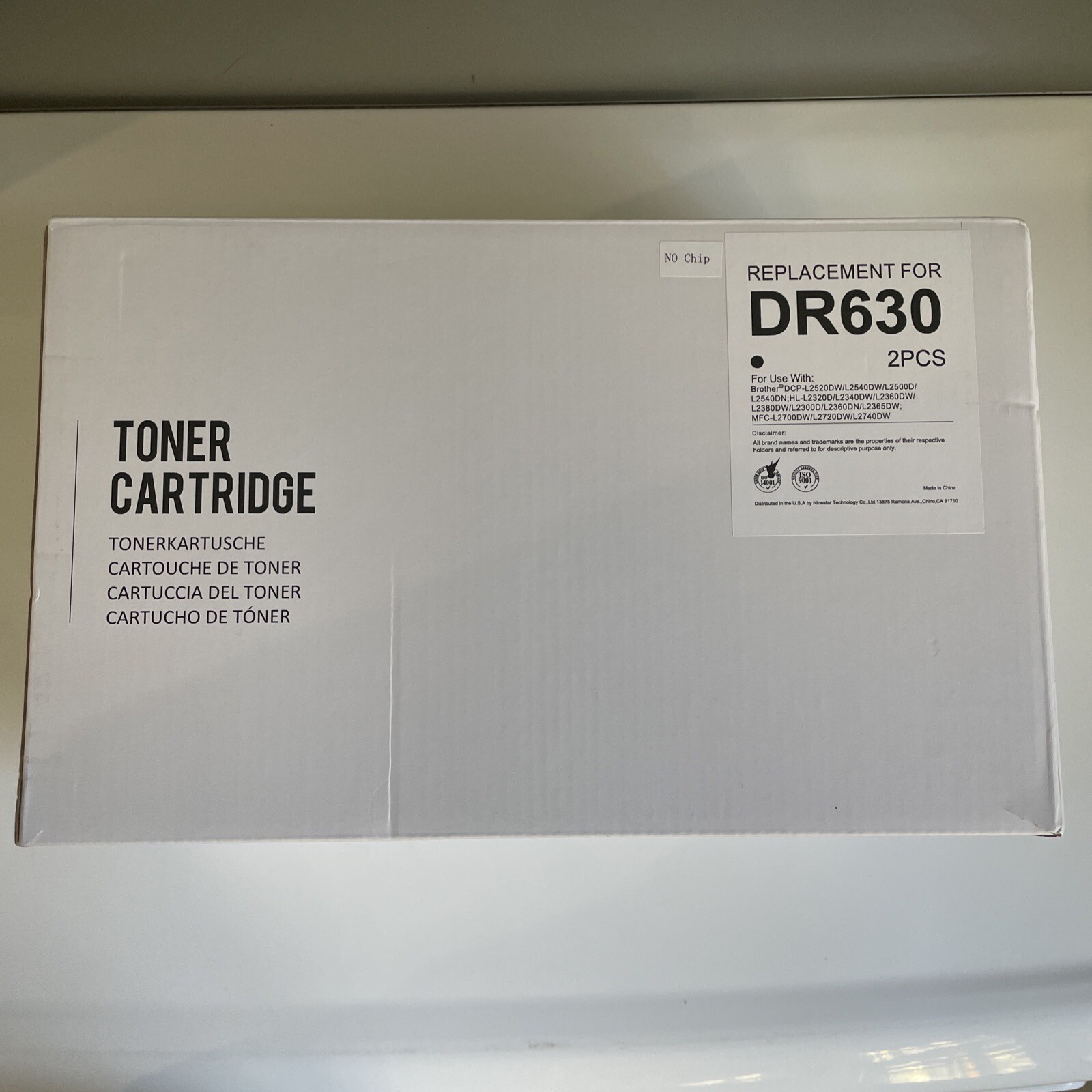 INKNI Replacement Toner Cartridge Brother DR630  2 Pcs Printer NEW