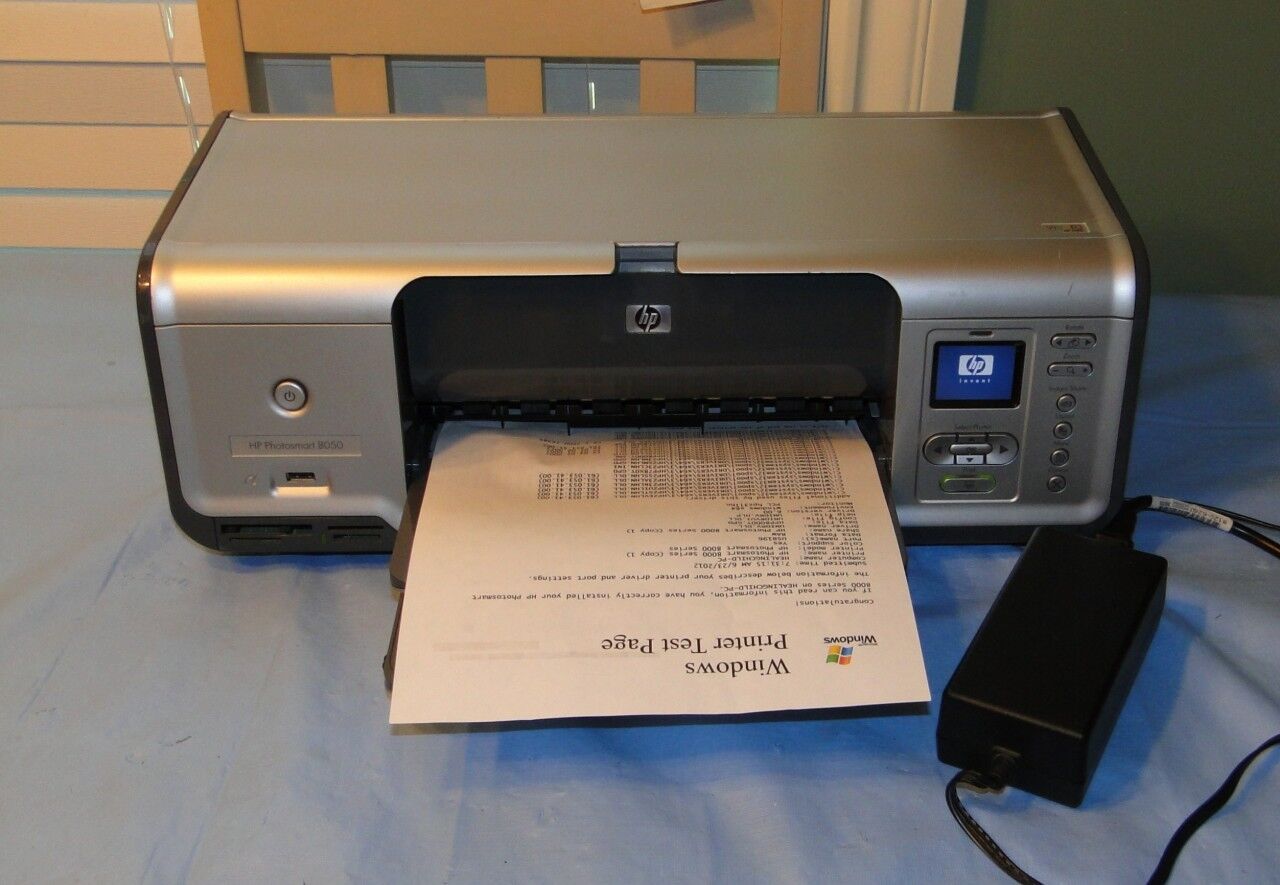 HP Photosmart 8050 Digital Photo Inkjet Printer PgCount 0, NEVER USED, NO BOX