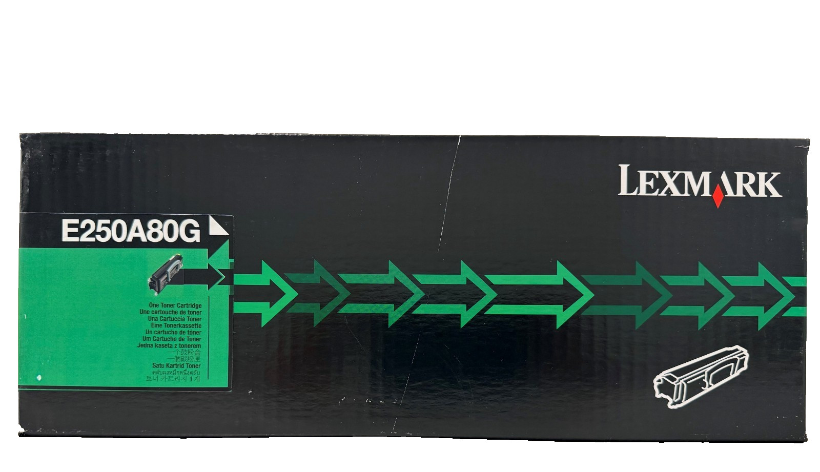 New Genuine Lexmark E250A80G Black Toner Cartridge Box E250 E350 E352