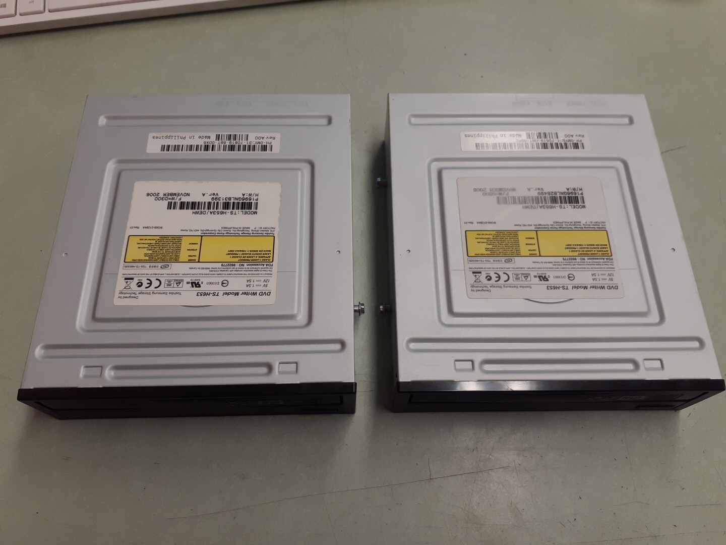 (2) Toshiba Samsung TS-H653A/DEWH DVD Writer Drive 0MY531 MY531 - Black Bezel