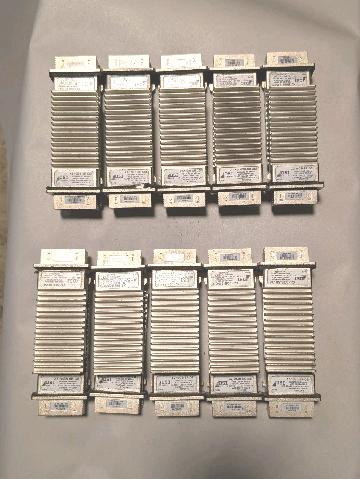 OSI X2-10GB-SR-OSI Lot of 3 10GBASE-SR 850nm MMF Transceiver Module