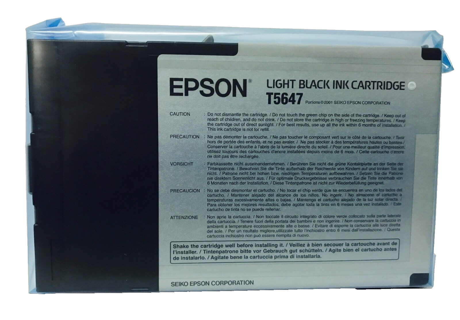 New Genuine Epson T5647 Light Black 110ml Ink Cartridge Stylus Pro 4800